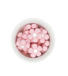 Mini mordillo flor 5 petalos rosa bebe - comprar online