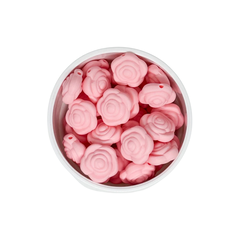 Mini mordillo flor rosa bebe 20mm - comprar online