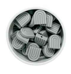 Mini mordillo arcoiris gris monocromatico 20x17mm - comprar online