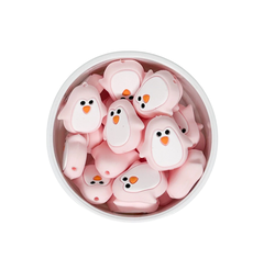Mini mordillo pinguino rosa cuarzo 25mm - comprar online