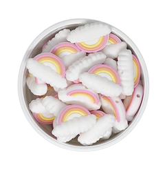 mini mordillo nube rosa 27x17mm - comprar online