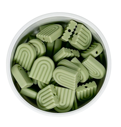 Mini mordillo arcoiris verde seco monocromatico 20x17mm - comprar online