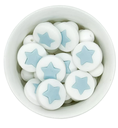 Estrella encastrable celeste 21mm - comprar online