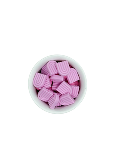 Mini mordillo arcoiris rosa palido monocromatico 20x17mm - comprar online