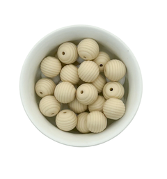 Bolita 15mm rayada beige - comprar online