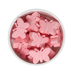 Mini mordillo mariposa rosa bebe 20x30mm - comprar online