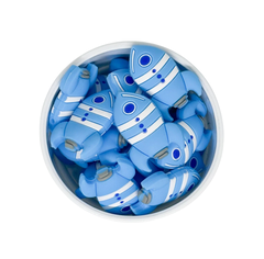 Mini mordillo cohete azul cielo 37x25mm - comprar online