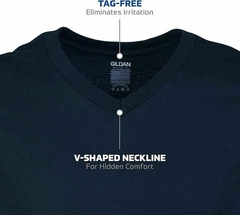 Remera gildan algodon hombre escote V TALLES XL en internet