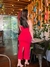 Vestido tubinho longo fenda traseira vermelho - comprar online