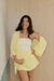 Short saia amarração amarelo manteiga - loja online