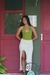 Saia midi fenda frontal off white - loja online