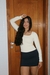 Blusa manga longa 2x1 off white