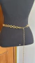 Cinto corrente redonda dourado - loja online
