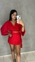 Short saia amarração vermelho
