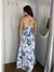 Vestido Maria estampa tropical blue - loja online