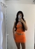 Blusa Astro com pingente de sol laranja