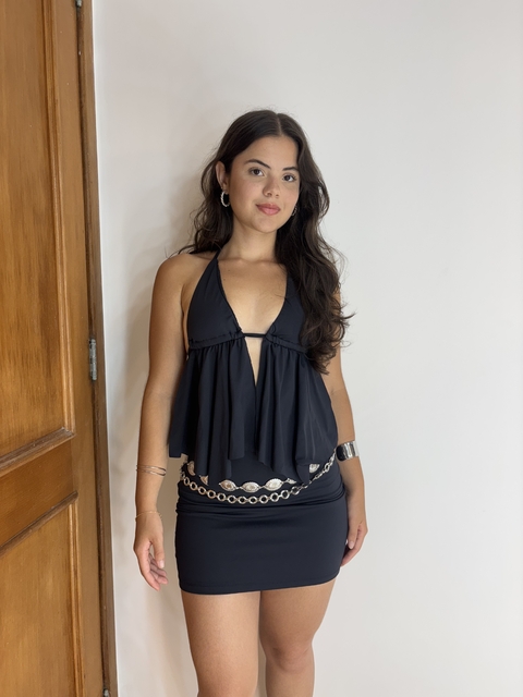 Saia tubinho curta preta - comprar online