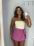 Short saia amarração rosa flamingo na internet