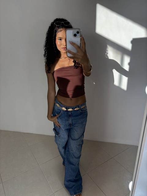 Tube top marrom chocolate - comprar online