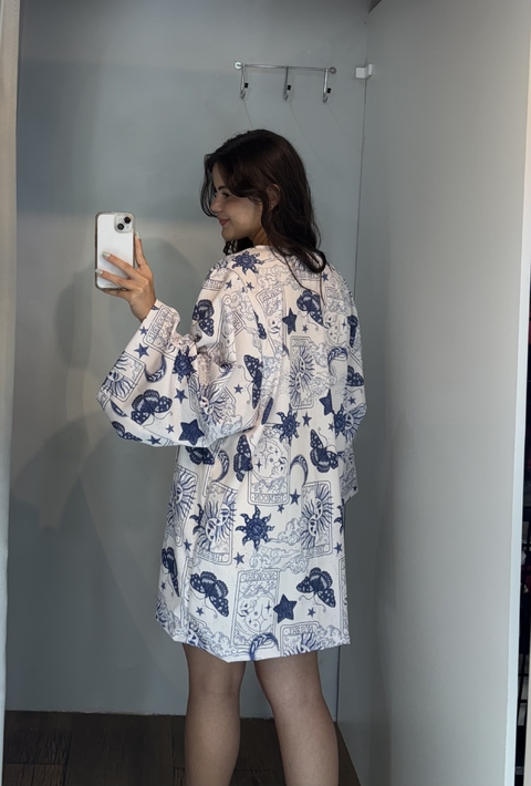 Maxi kimono estampa energia - comprar online