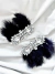Charreteras Juliet silver con plumas negras