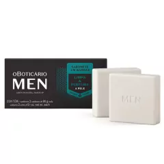 caixa de sabonete cool men Boticário 2x90g cada