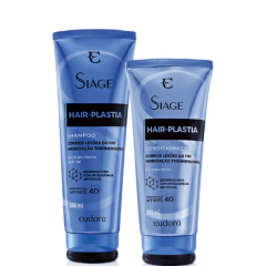 Kit Plástica Capilar: Shamp 250ml + Condicio 250ml Siàge Hair-Plastia