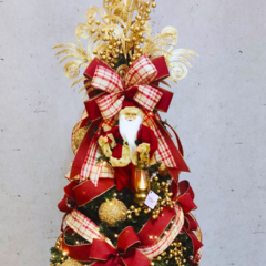 Árvore de Natal decorada 1,5m bordô e dourado (somente Blumenau/SC e cidades vizinhas) - comprar online