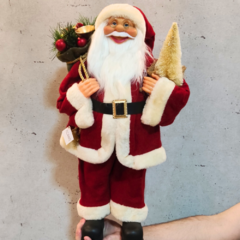 Papai Noel 60cm com árvore bege - 47619001