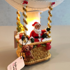 Resina Papai Noel dirigível com som e leds (DG1437) - Loja Receba com Carinho