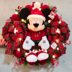 Guirlanda de Natal 58cm com Mickey e leds