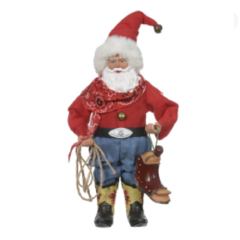 Resina Papai Noel colecionável cowboy 30cm (51436001)