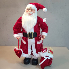 Papai Noel 62cm com saco presentes,ursinho e coração - 44610001 - comprar online