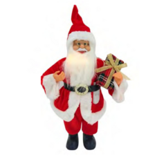 Papai Noel 40cm com barba iluminada - 52162001