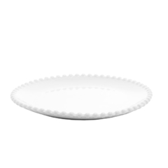 Cj 6 pratos para sobremesa de porcelana bolinhas Beads Branco 20 cm - Wolff (27821) - comprar online