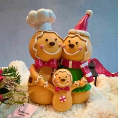 Resina de Natal Gingerbread família 21,5cm (49364001)