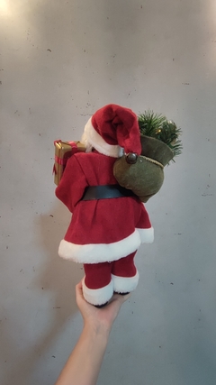 Papai Noel 40cm com saco de presentes - 48591001 na internet