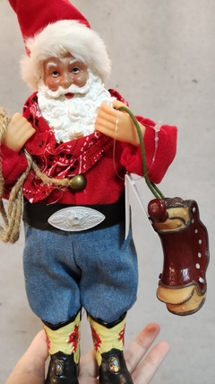 Imagem do Resina Papai Noel colecionável cowboy 30cm (51436001)