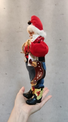 Resina Papai Noel colecionável cowboy 30cm (51436001) na internet