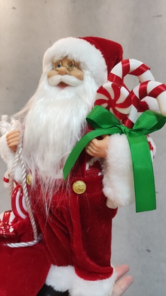 Papai Noel 30cm candy com doces (47705001) - Loja Receba com Carinho