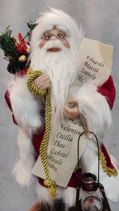 Papai Noel 30cm com lista de nomes e lanterna (50804001) - comprar online