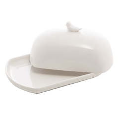 Manteigueira de porcelana Birds 16cm x 10cm x 9cm - Wolff (17421) - comprar online