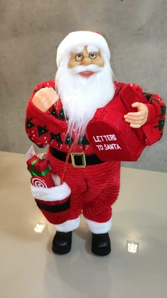 Papai Noel 60cm com caixa de correio Santa Claus - 47707001 - Loja Receba com Carinho