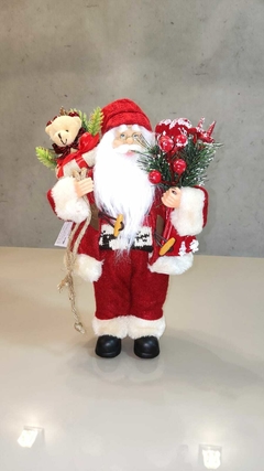 Papai Noel 30cm com eski de neve e ursinho - 47675001 - comprar online