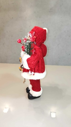 Papai Noel 30cm com eski de neve e ursinho - 47675001 na internet