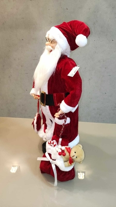 Papai Noel 62cm com saco presentes,ursinho e coração - 44610001 - loja online