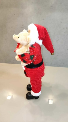 Papai Noel 45cm carregando urso - 47708001 - loja online