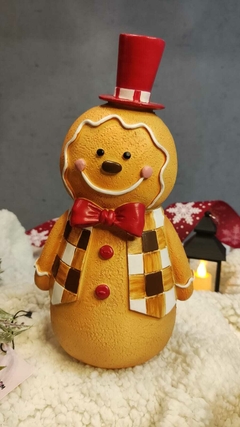 Resina de Natal Gingerbread menino 26cm (49374001) na internet