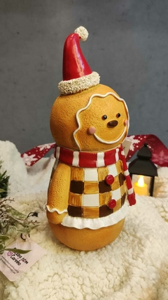 Resina de Natal Gingerbread menina 27cm (49373001) - Loja Receba com Carinho