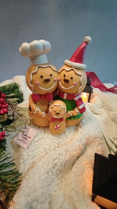 Resina de Natal Gingerbread família 21,5cm (49364001) na internet